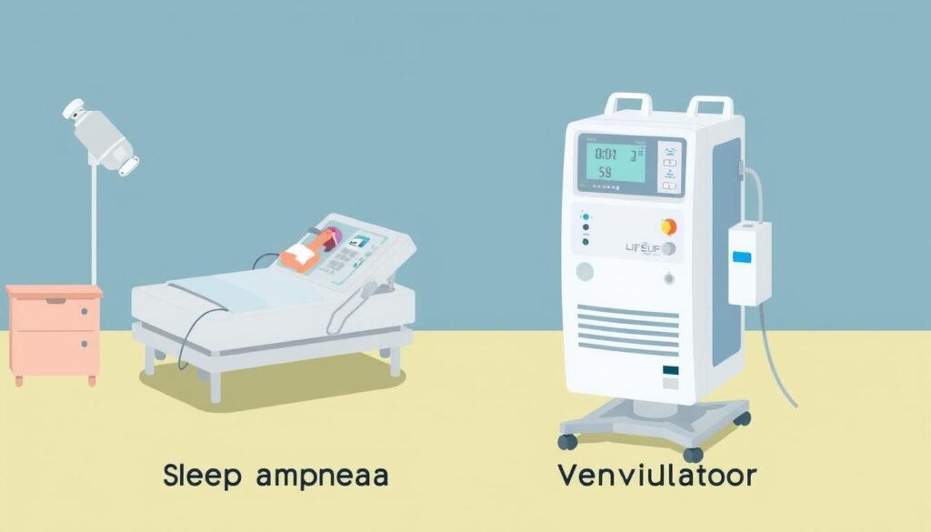 睡眠呼吸機與醫用呼吸機比較圖
